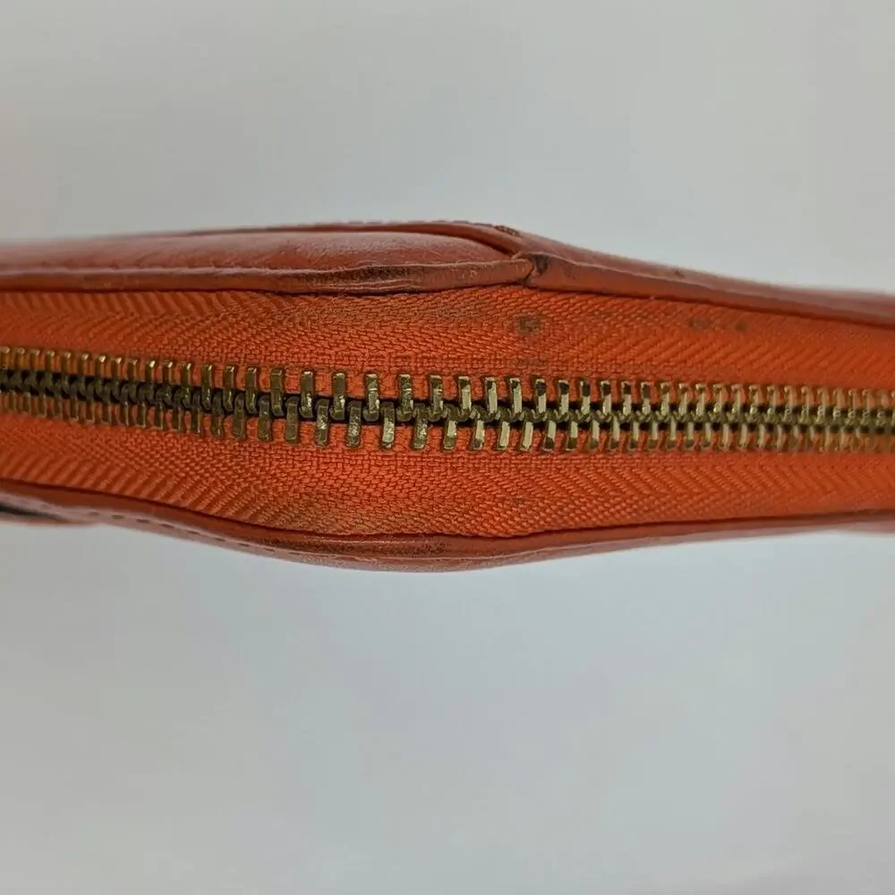 Coach Ashley Vintage Wallet Coral Orange Leather Zip Around Organizer Y2K - Picture 11 of 16